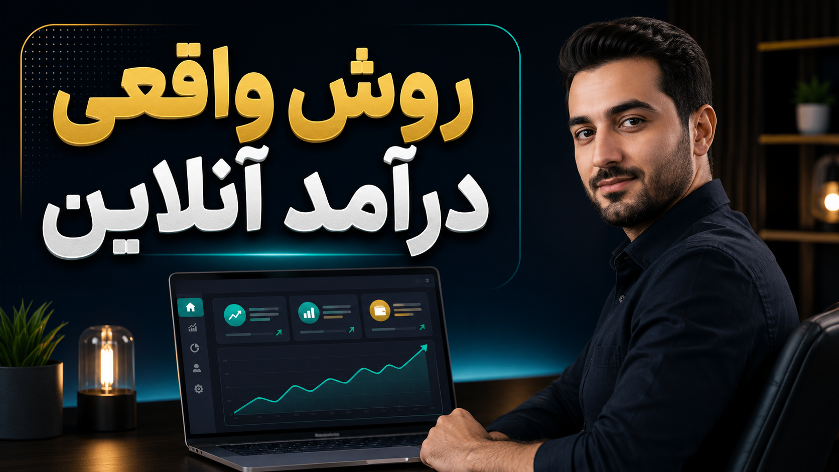 Persian thumbnail example: درآمد آنلاین